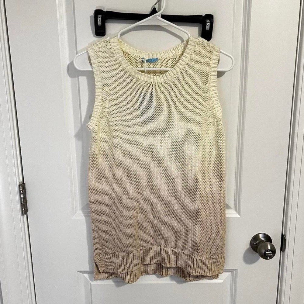 J. Mclaughlin Alto Ombre cChunky Knitted Sweater Vest Womens Size Small‎